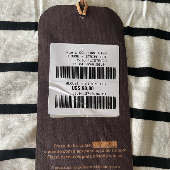 John John brand new black and white cotton top - Picture 1 of 11